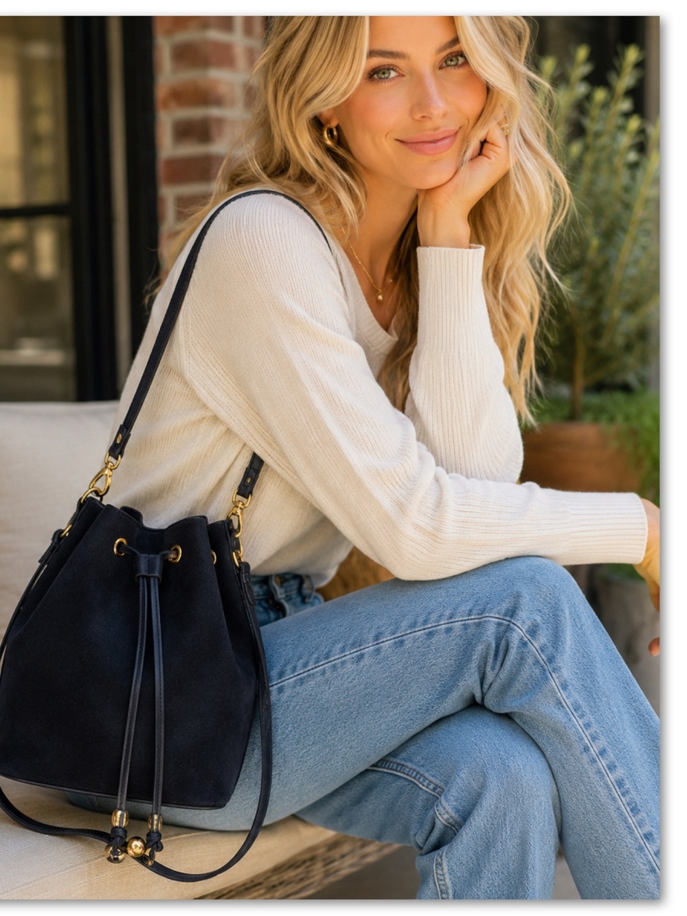 Madewell Mini Drawstring Crossbody Bucket Bag - Picture 4 of 10